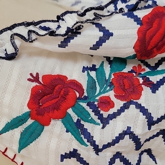 𝅺crazy Train Embroided Blouse - Picture 2 of 7